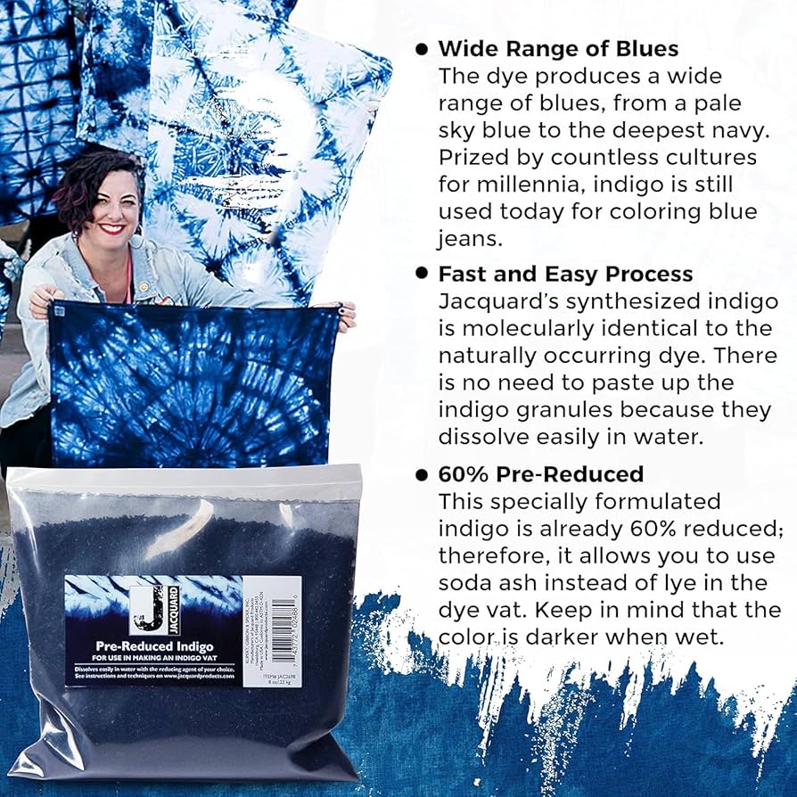 画材 Indigo Genuine Amazon.com: Jacquard Blue Indigo Dye | Ready to Use Dye for